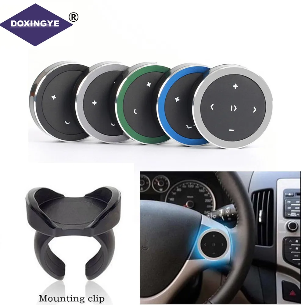 DOXINGYE inalámbrico Bluetooth volante coche Control remoto SIRI Control remoto Cámara soporte para IOS Android DOXINGYE inalámbrico Bluetooth volante coche Control remoto SIRI Control remoto Cámara soporte para IOS Android