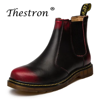 

High Quality Chelsea Boots For Men Youth Fashion Working Ankle Boots Black Red Boy Working Boots Large Size 45 Rubber Shoes