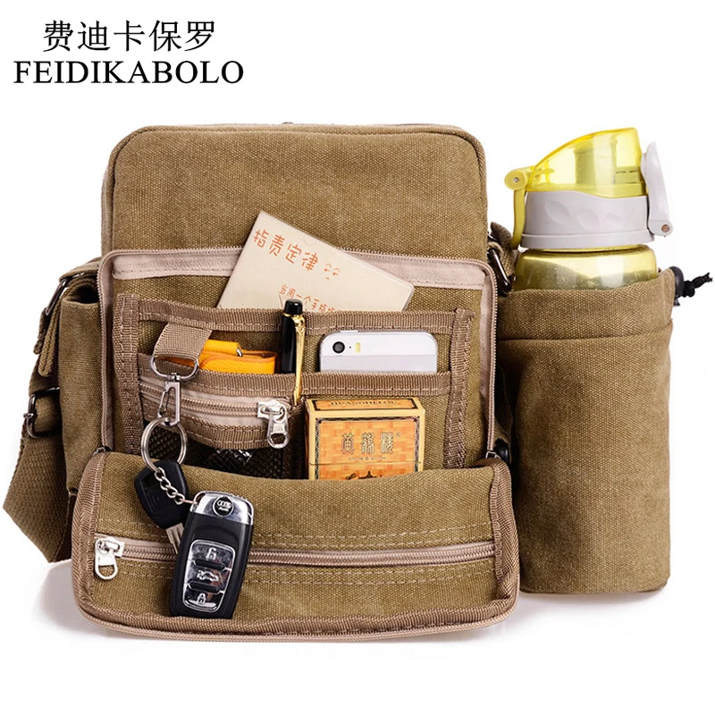 

Hot! High Quality Multifunction Men Canvas Bag Casual Travel Bolsa Masculina Men's Crossbody Bag Men Messenger Bags Five Colors