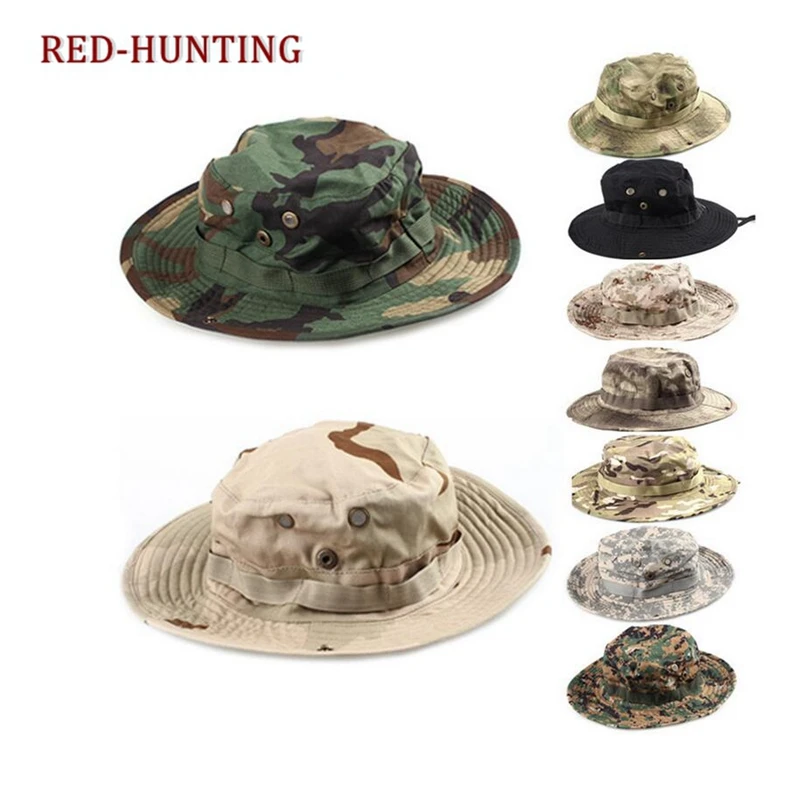 red camo boonie hat