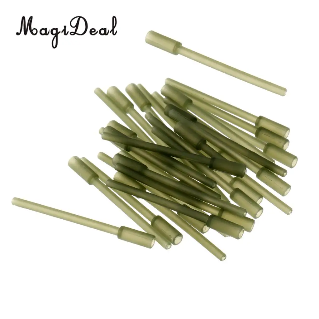 MagiDeal 10/20/30pcs Plastic Angling Supplies Plastic Inline Carp Coarse Lead Mould Inserts Tubes 60mm Fishing Tools