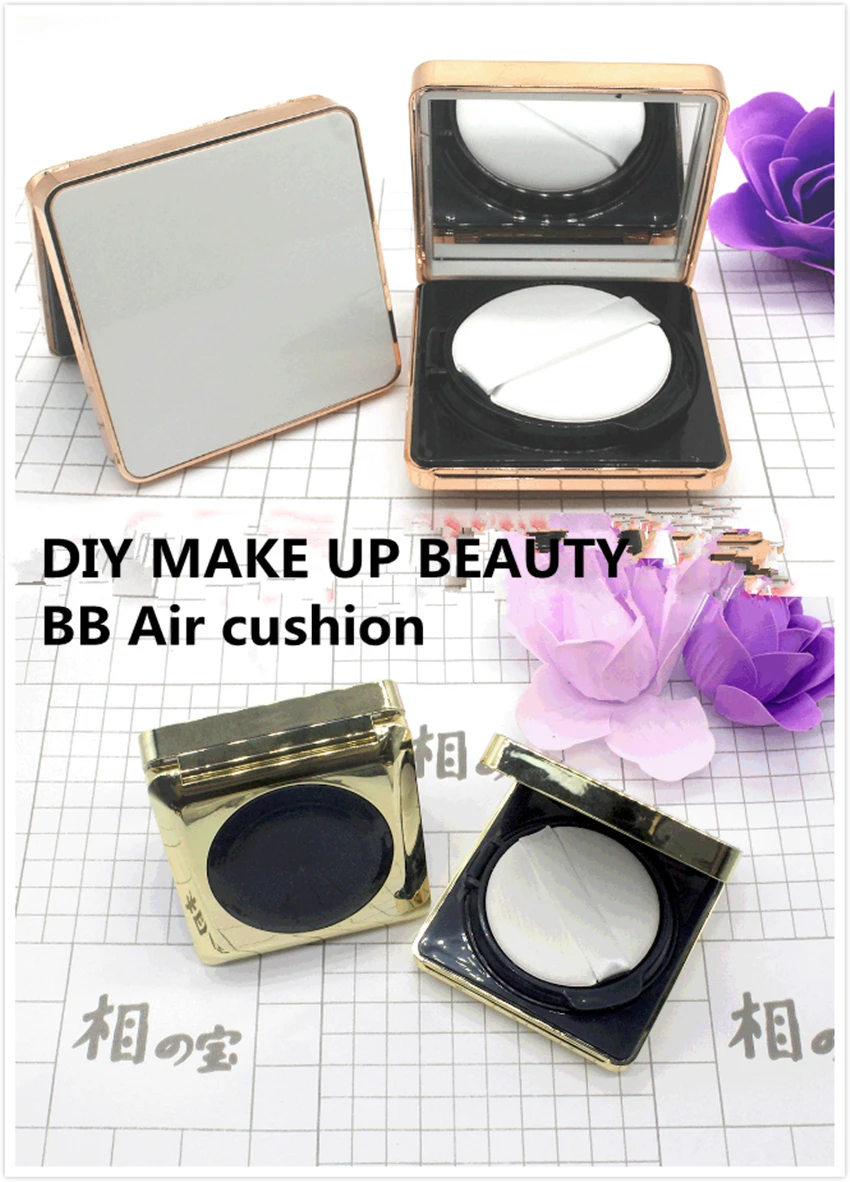 

DIY Liquid Foundation Container BB Cream Air Cushion Box Plastic Air Cushion CC Cream Case Cream De Colchon De Aire Blue Gold