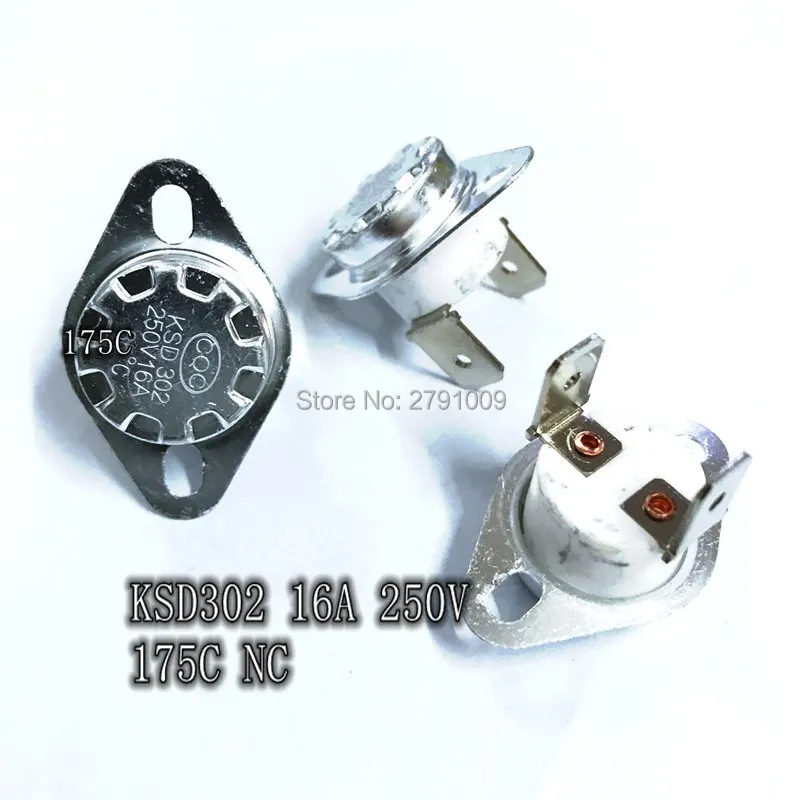 10 KSD302 / KSD301 175C Normally Closed Manual Reset Temperature Switch