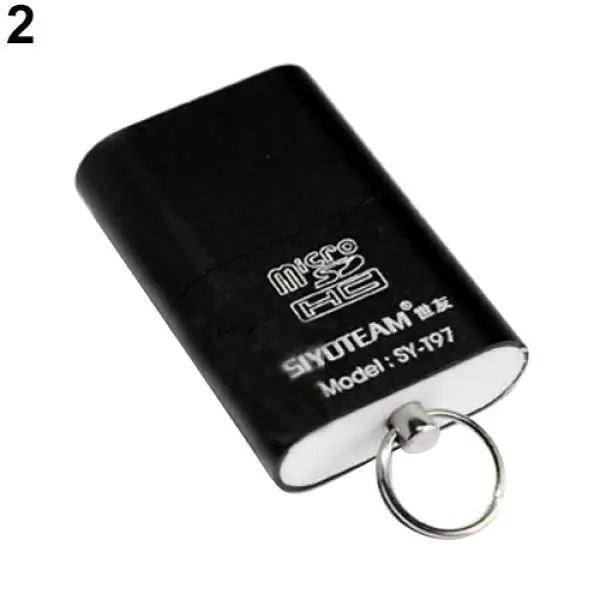 Портативный мини USB 2,0 Micro SD TF T-Flash считыватель карт памяти адаптер флэш-накопитель 8YOE для Micro SD TF T-Flash карт - Цвет: Черный