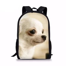 Kawaii 3D для собаки чихуахуа печати мальчиков школьный рюкзак для девочек повседневные Lap первоклассные рюкзаки для подростков школьников Bookbagssumka