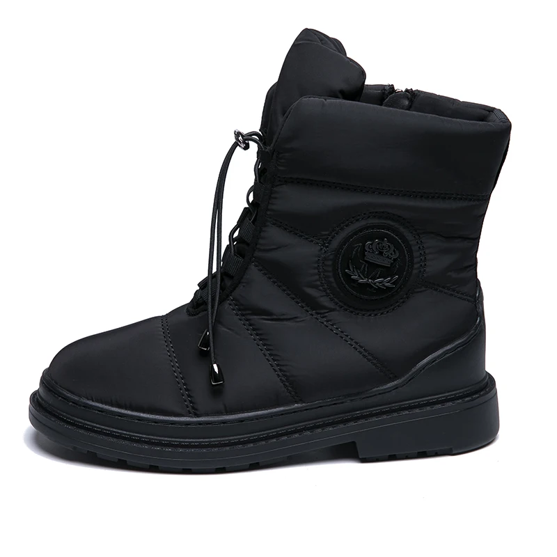 AIMEIGAO High Quality Warm Fur Snow Boots Women Plush Insole Waterproof Boots Platform Heels Red Black Winter Women Boots