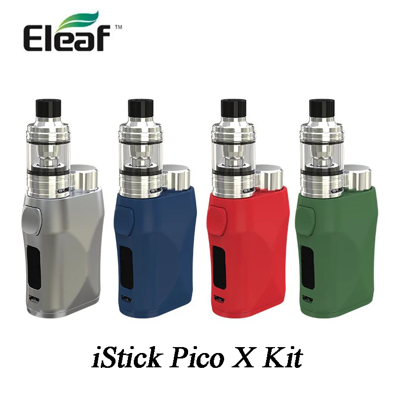 

Original Eleaf iStick Pico X Kit with MELO 4 Atomizer D22 Kit 75W Box Mod with 2ml tank Free Coil Type 0.15ohm EC-M Coil
