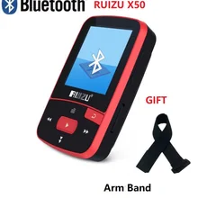 RUIZU X50 Мини спортивная клипса работы при прослушивании музыки по Bluetooth mp3 плеер 8 Гб музыкальный плеер Поддержка TF карты, FM радио, Запись, электронная книга
