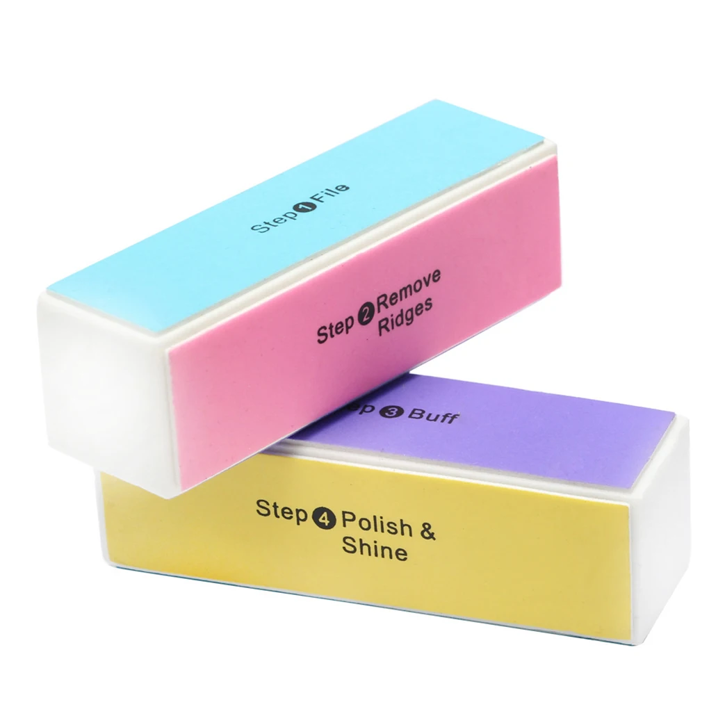

2019 Portable Nail Polishing Tool 4-Way Buffing Sand File Nail Art Pedicure Safe Polish Block Accessory Random Color