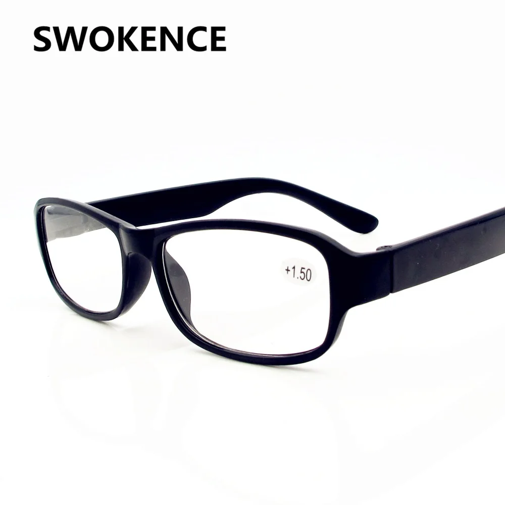 SWOKENCE High Quality Unbreakable Reading Glasses Women Men Brand Black