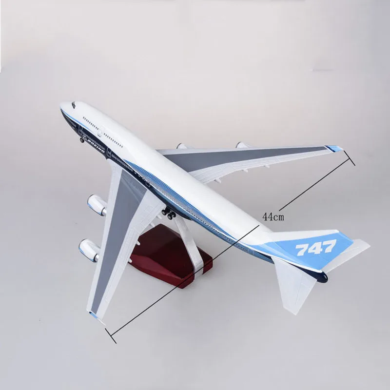 В наличии 47 см 1/150 Масштаб литья под давлением модель самолета Boe 747 Высокое