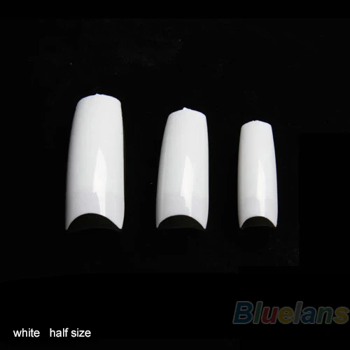 500 шт чистые белые натуральные накладные ногти из акрила для французского маникюра поддельные дизайн ногтей DIY Половина/полное покрытие советы 02F8 4C18