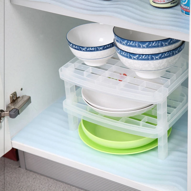Столовая посуда стеллаж для хранения Штабелируемый Шкаф посуда полка Бытовая подставка для посуды маленькая пластиковая раковина слив домашняя организация