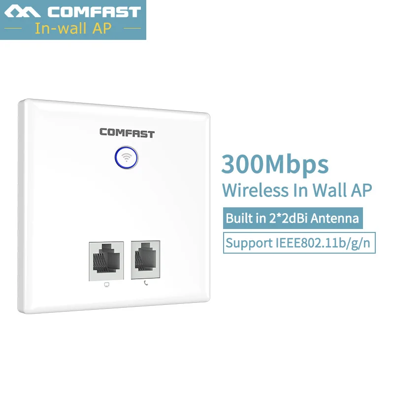 

300Mbps in Wall WiFi router Wireless Access Point Socket AP for Hotel Project RJ45 LAN USB 802.11b/g/n 48V POE USB 2.0 Charging