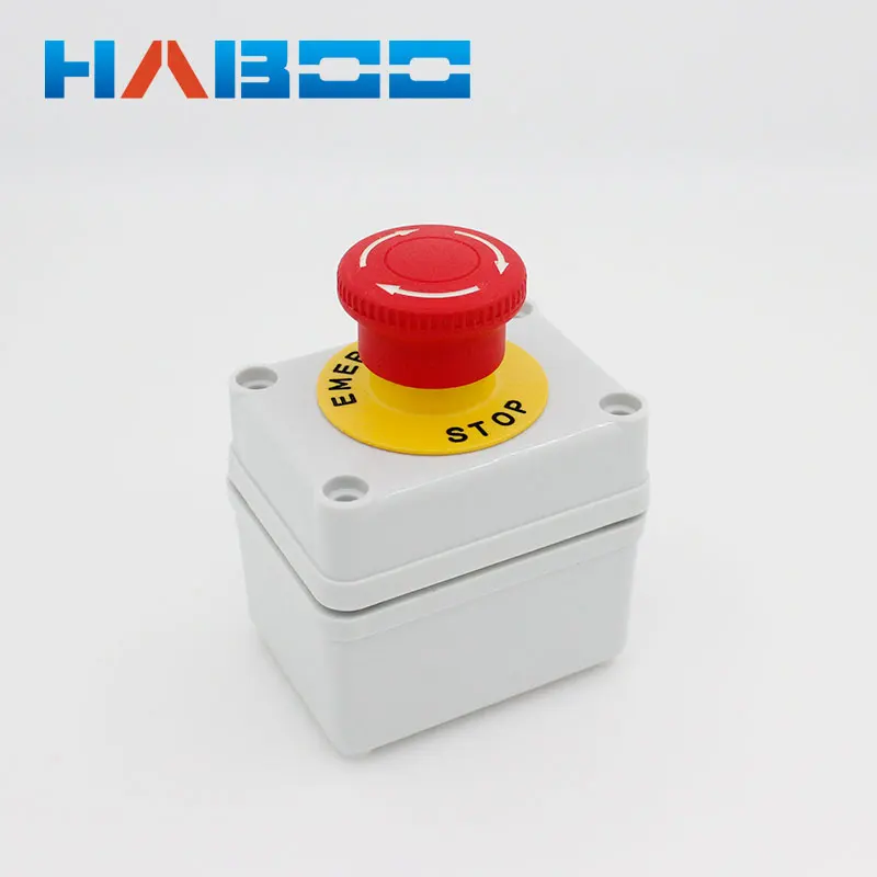 1 комплект HABOO 16 мм аварийный выключатель + коробка 1NO 1NC|switch switch|box switchswitch box |