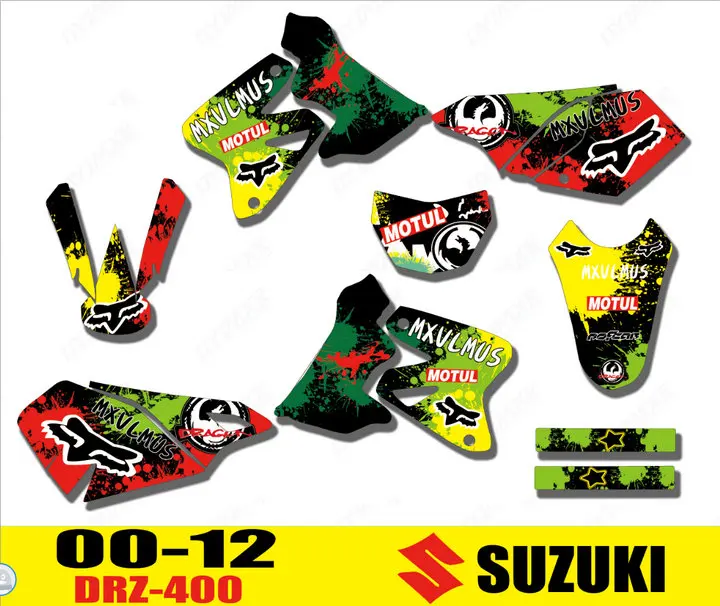 

Motorcycle Team bike 3M Graphics Stickers Background Decals For SUZUKI DRZ400 DRZ400S DRZ400E DRZ400SM DRZ ALL YEAR 1999-2018