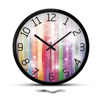 

12/14 Inch Creative Hanging Wall Clock Multicolor Fashion Circular Watch Needle Digital 12 Hours Mute Clocks for Bedroom Decor