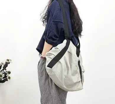 Женские холщовые винтажные рюкзаки, повседневные складные сумки, Дамский Школьный рюкзак, ранец, хлопковый лоскутный рюкзак, льняной - Цвет: Бежевый