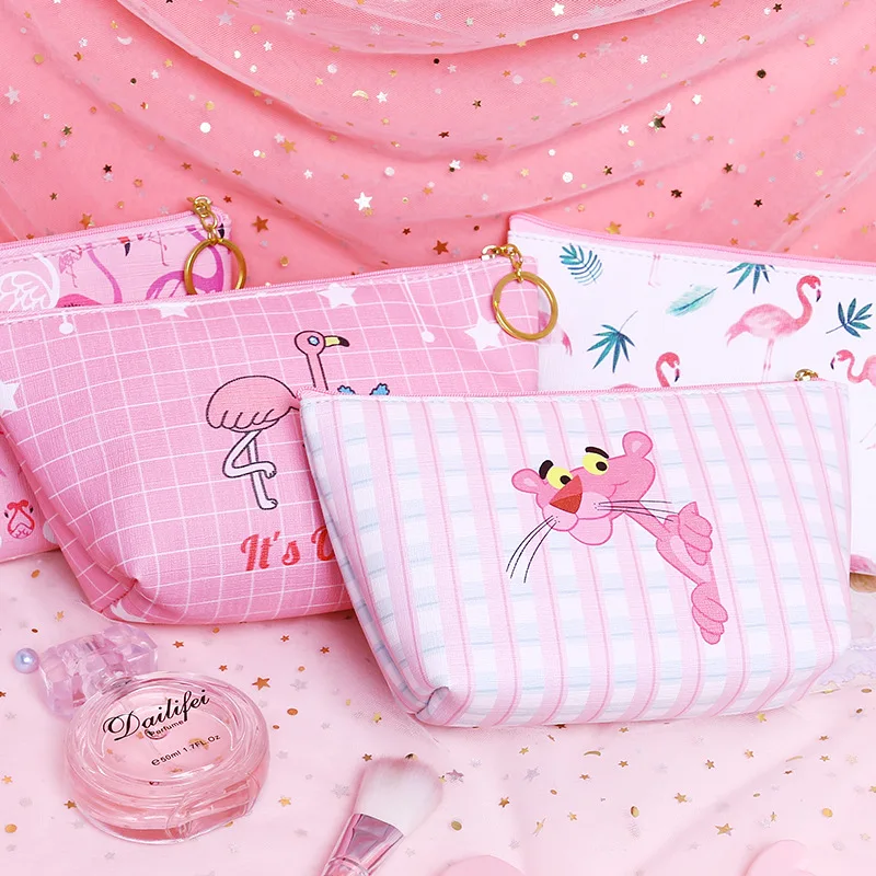

PU Makeup Bags With Cartoon Pattern Cute Cosmetics Pouchs For Travel Ladies Pouch Women Cosmetic Bag