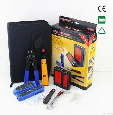 Free shipping, NOYAFA NF-1107 Network Lan Toolkit  Network Cable Computer RJ45 RJ11 Cable Tester Diagnostic Tool Kit