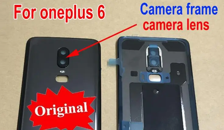 Оригинальное 3D стекло для Oneplus 6 six батарейный дверной чехол задняя крышка чехол для телефона для One Plus 6 запасные части - Цвет: Mirror Black lens