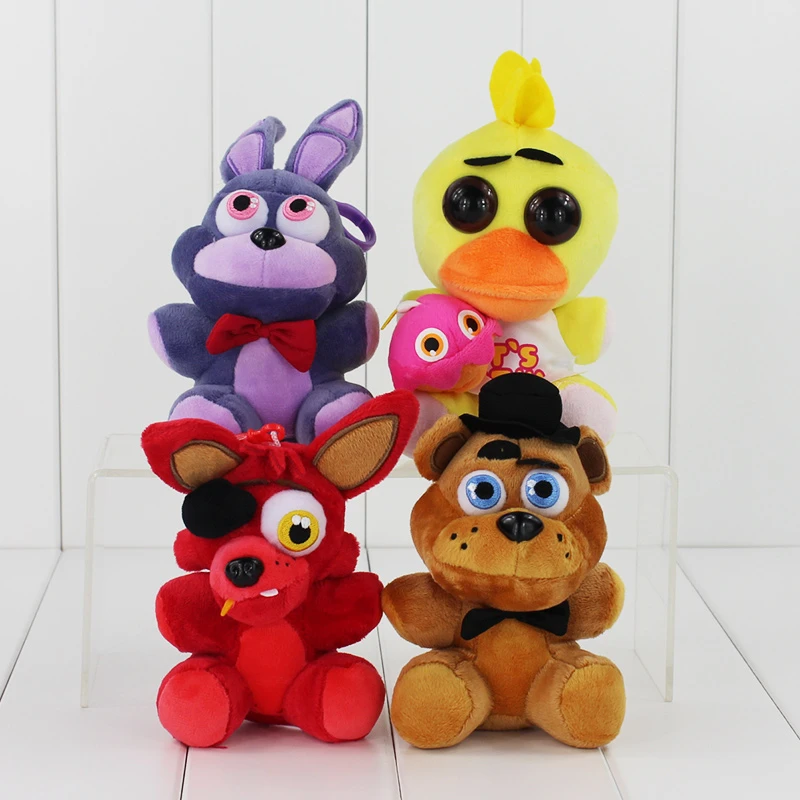 13 18cm anime animals bear fox rabbit duck chicken plush toy springtrap stuffed pendant doll with gift bag
