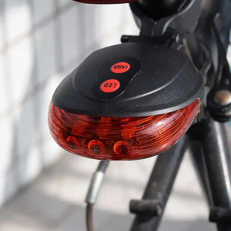 Discount WasaFire Bicycle LED Taillight Safety Warning Light 5 LED+2 Laser Night Mountain Bike Rear Light Tail Light Lamp Bycicle Light 22