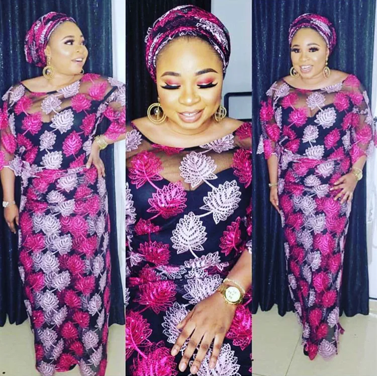 

African Lace Fabric 2018 Embroidered Nigerian Laces Fabric Bridal High Quality French Tulle Lace Fabric For Women