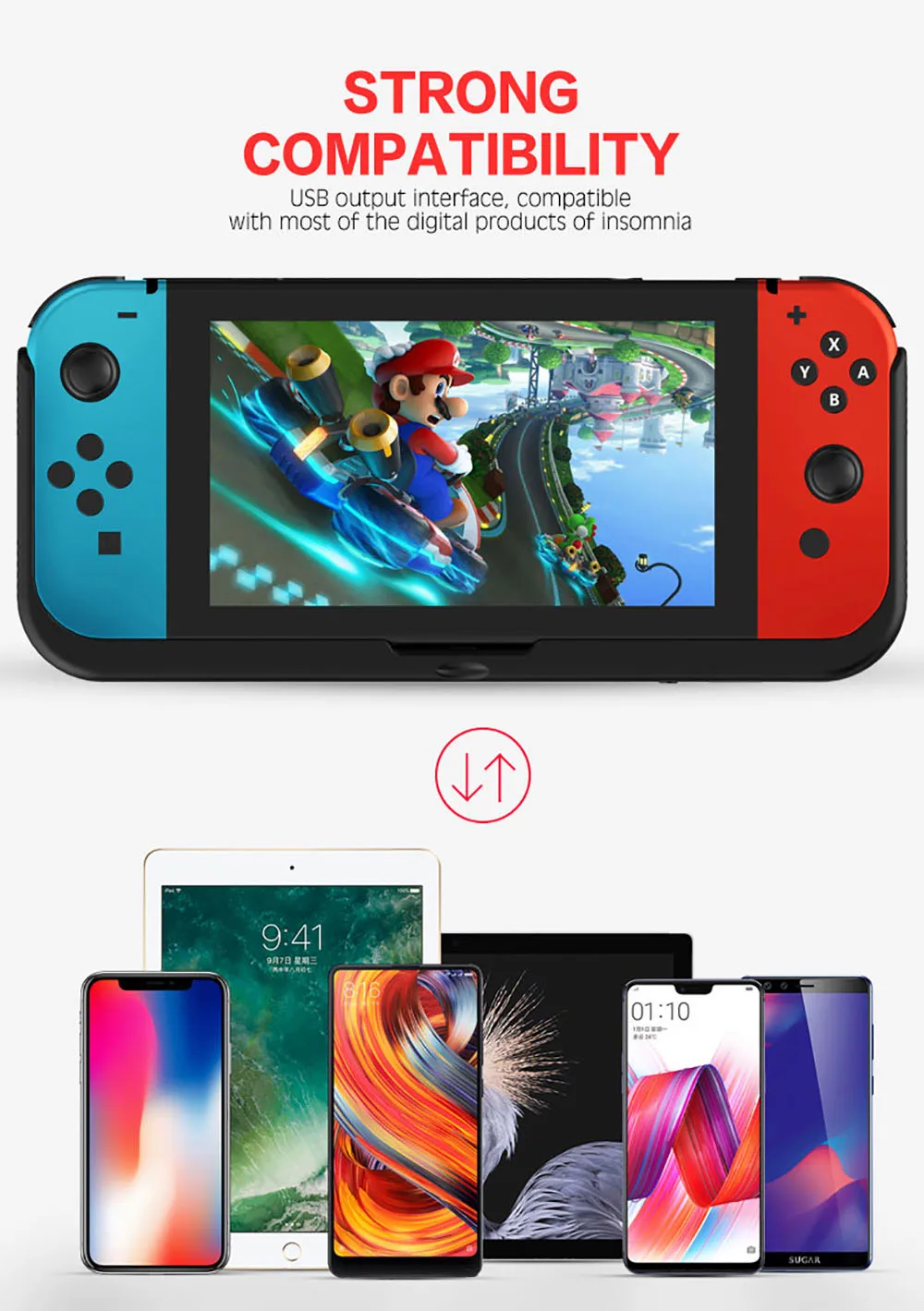 10000 мА/ч чехол для зарядного устройства для kingd Switch NS Роскошный кожаный чехол-подставка для nintendo Switch power Bank чехол