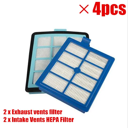 

2x Exhaust vents filter +2x Intake Vents HEPA Filter Replacement for philips FC8766 FC8767 FC8760 FC8764 vacuum cleaner parts