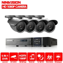 Комплект для домашнего видеонаблюдения 4CH 1080 P 1080N AHD DVR 4 x 3000TVL 1080 P 2.0MP Водонепроницаемый IR-CUT Пуля комплект камер безопасности CCTV Системы