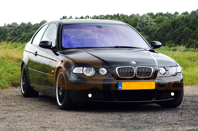 Для BMW E46 3 Серия компактный 2001-2005 отличные светодиодные ангельские глазки ультра яркие 3528 SMD светодиодные ангельские глазки Halo Кольцо комплект DRL
