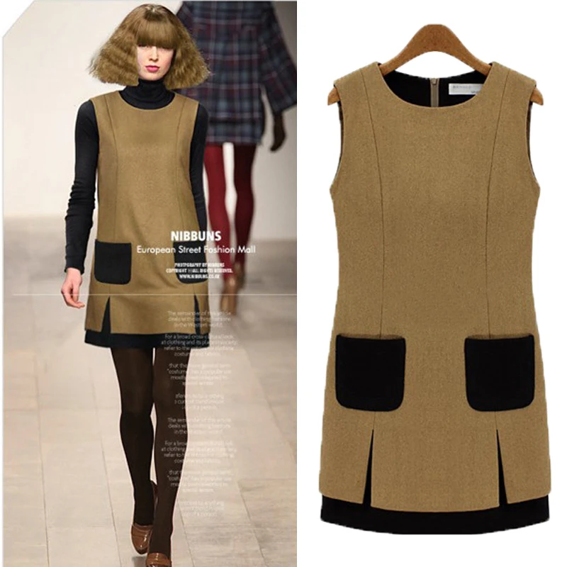 

Winter women's cashmere sweater,woolen one-piece tank dress large size dress free shipping