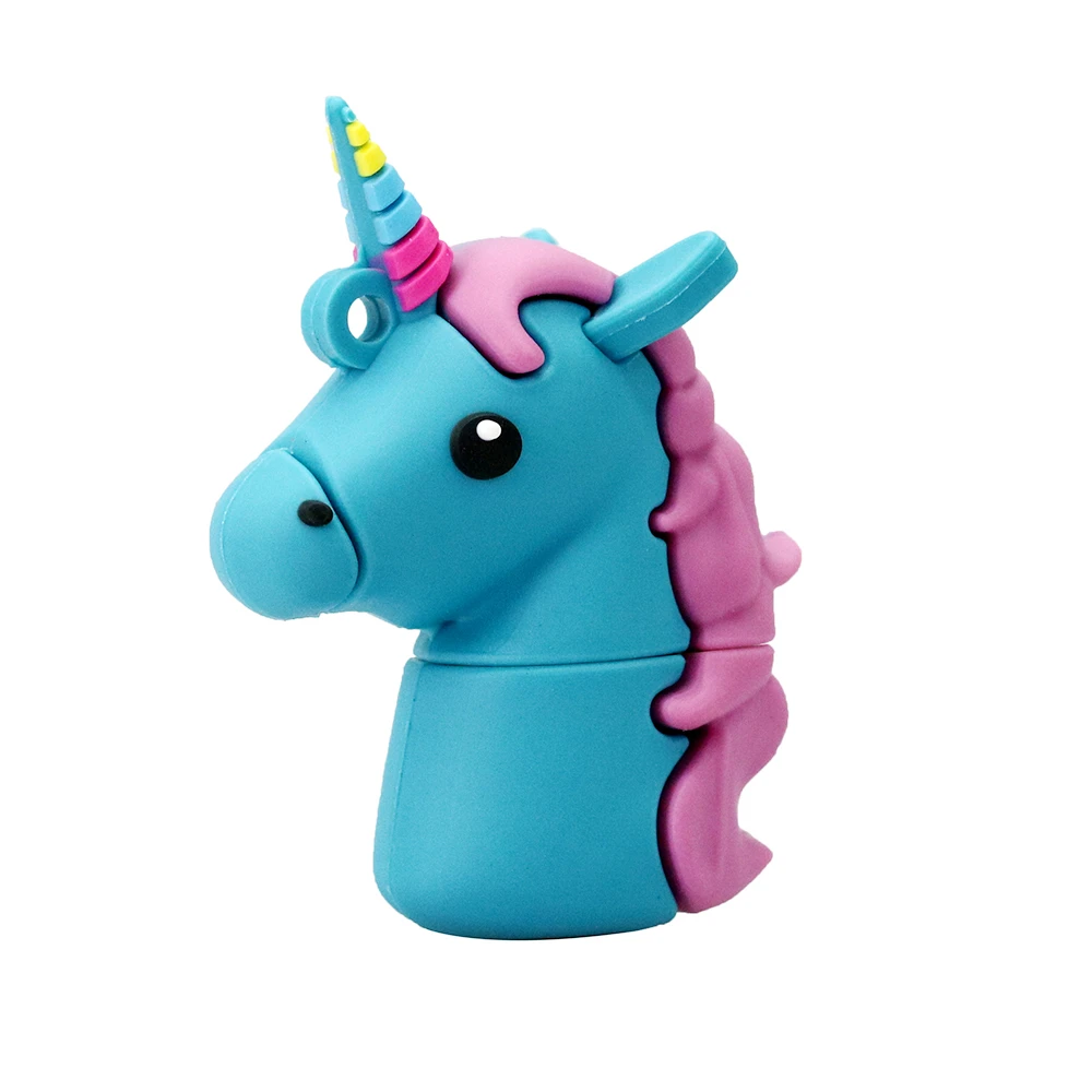 USB флеш накопитель 256 ГБ симпатичный цветной в виде единорога 16 32 64 флешка Rainbow Horse 2