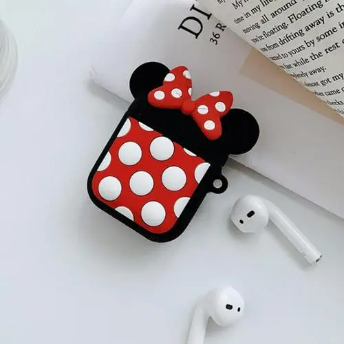 3D милый чехол для наушников disney, чехол для гарнитуры для Apple Airpods, чехол для зарядки, милые наушники для девочки, мультяшная коробка для airpod, чехол - Цвет: Медь