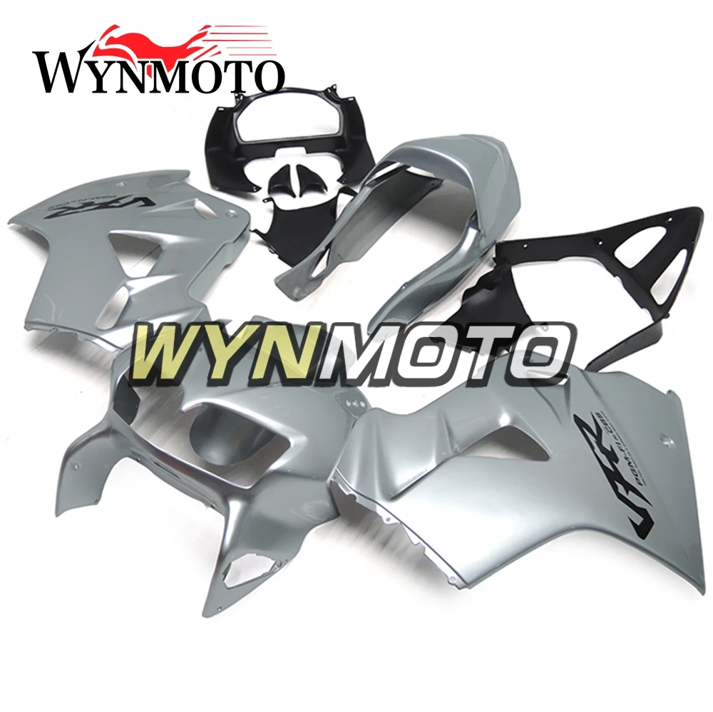 

Full Fairings For Honda VFR800 1998 199 2000 2001 VFR 800 98 99 00 01 Body Kits Sportbike Frames Pure Silver Covers New