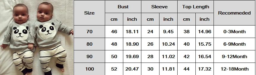 Комплект из 2 предметов, милая футболка с длинными рукавами и рисунком панды для новорожденных мальчиков и девочек штаны в полоску, комплект одежды