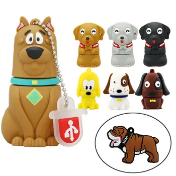 

Mini Brown Pug Pen Drive 64GB Gift USB 2.0 Flash 4G 8GB Cartoon Lap Dog Usb Flash Drive Bulldog Pendrive U Disk Memory Storage