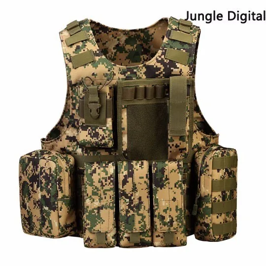 jungle Молл тактический боевой военный жилет тарелка Перевозчик Профессиональный амфибия Открытый Кемпинг обучение армейские вентиляторы Airsofts жилет - Цвет: jungle