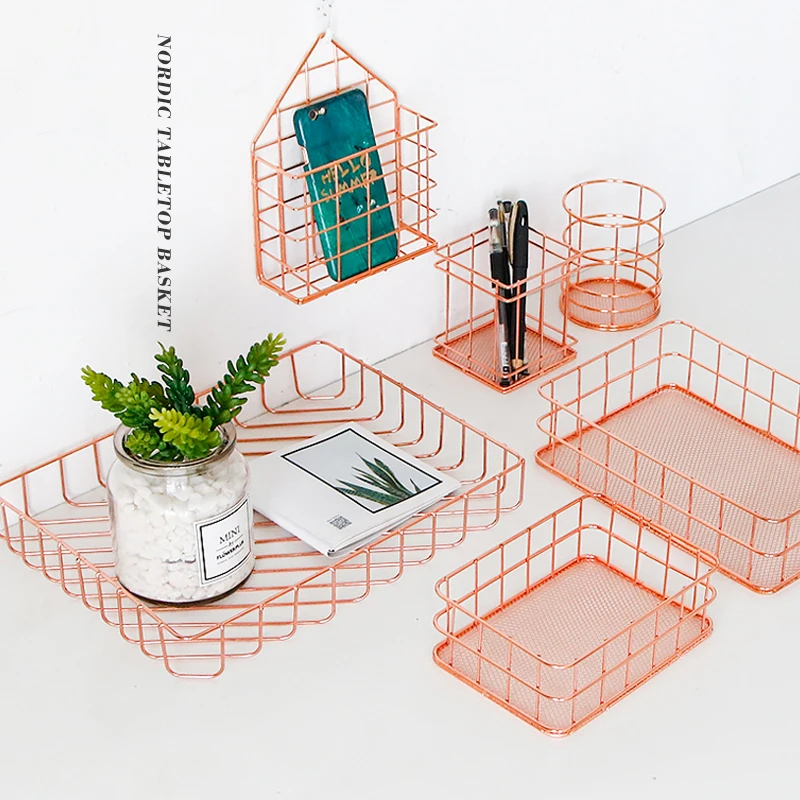 

Hexagon Pencil Holder Stainless Steel Hexagonal Flower Machine Golden Flower Vase Metal Storage