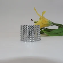 10 шт./партия, изготовленные на заказ, 8 рядов шириной, пластиковые кольца для салфеток со стразами, Сетчатое кольцо для салфеток, гостиничное кресло, пояс, украшение для банкета