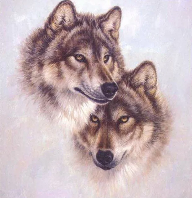 

DIY diamond Crystallization paste stickers decoration painting Mosaic 5 d cross stitch diamond logo embroidered wolf