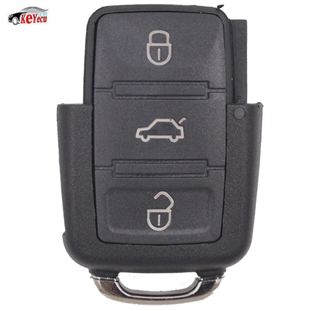 

KEYECU New Replacement Remote Car Key Control Fob 3 Button 434MHz ID48 Chip for Volkswagen 1 J0 959 753 DA 1J0959753DA