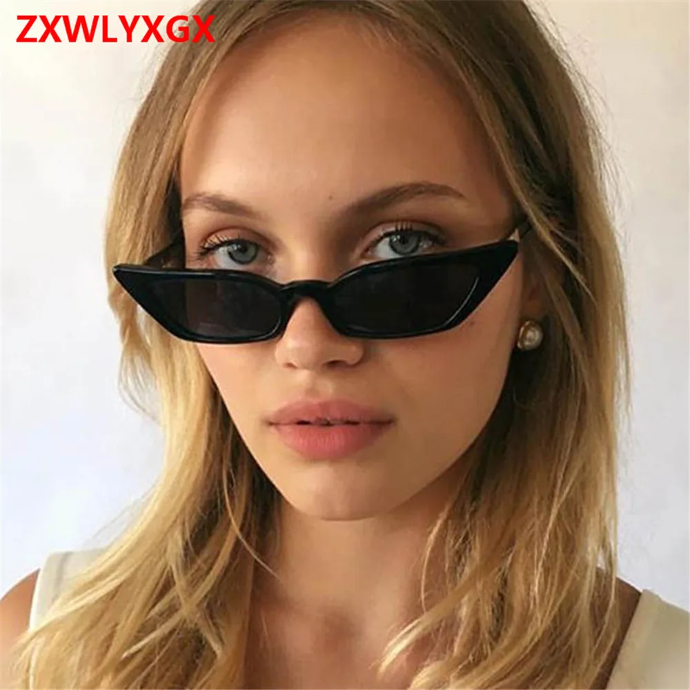 ZXWLYXGX 2018 new fashion sunglasses sunglasses ms.man retro colorful transparent small colorful Cat Eye Sunglasses