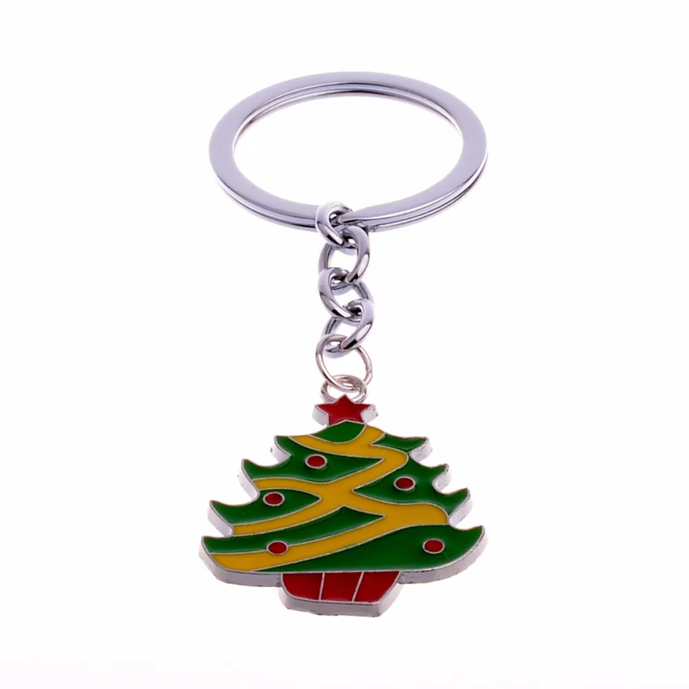 Santa Claus Key Chain Cartoon Christmas Tree Pendant Keychain Snowman