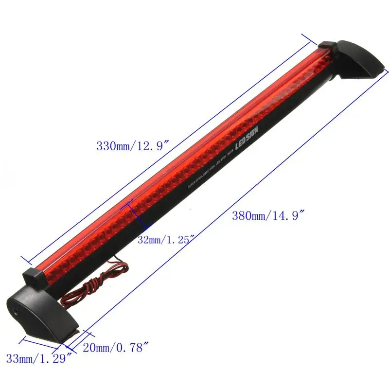 

1 Pcs LED Car Rear Tail Light 48 LED Third Stop Brake Light for 12V Universal Automobile Truck Red