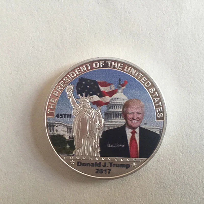 Дональд Трамп,, держать Америку великим полководцем, золото, серебро, вызов, монета, Америка, 45-й президент, памятная монета
