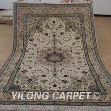 YILONG 6'x9 'Восточная роскошь шерстяной ковер бежевый толстые изысканный Ручная работа; вязаное; шерстяное ковер(1430