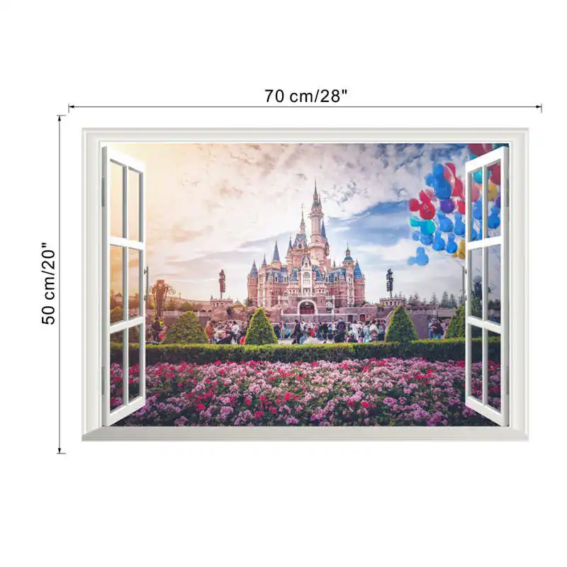 Disney Castle Ballon 3dview Fake Window Wall Stickers For Kids Room Baby Bedroom Accessories Home Decor Wall Decals Poster Mural Wall Stickers Aliexpress Disney Castle Ballon 3dview Fake Window Wall Stickers For Kids Room Baby Bedroom Accessories Home Decor Wall Decals Poster Mural Wall Stickers Aliexpress