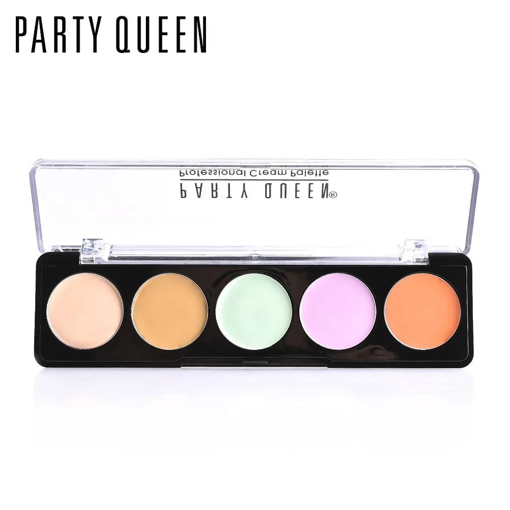 

Brand PARTY QUEEN 5 Colors Creme Concealer Palette Makeup Natural Moisturizer Professional Concealer Cream Free Shipping